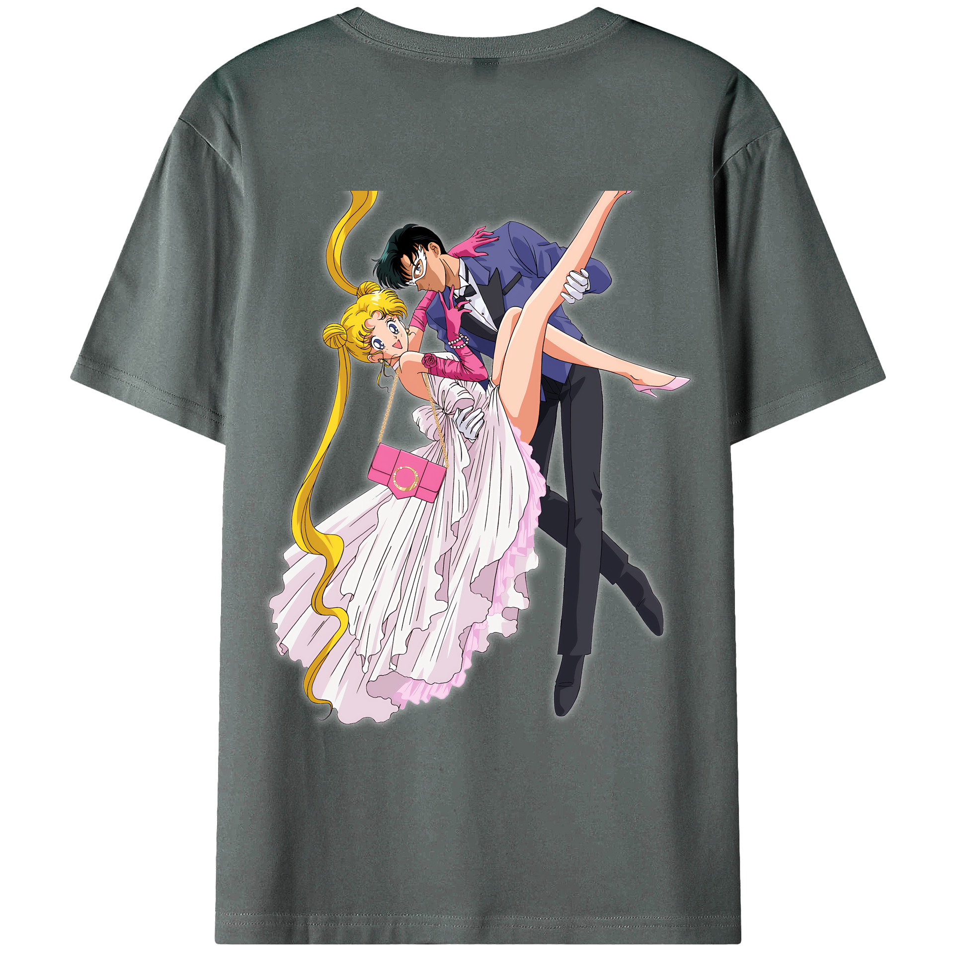 （画像用） 美少女戦士セーラームーン 愛野 美奈子 あいの みなこ Sailor Moon Aino Minako 綿100％ メンズ半袖Tシャツ（バックプリント） 通気性
